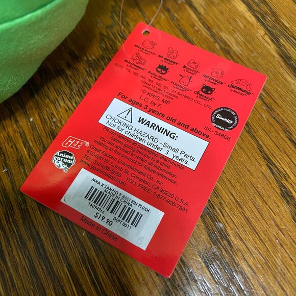 My Hero Academia X Sanrio Keroppi X Asui 8” Plush Hot Topic Hello Kitty Friends - Picture 4 of 5